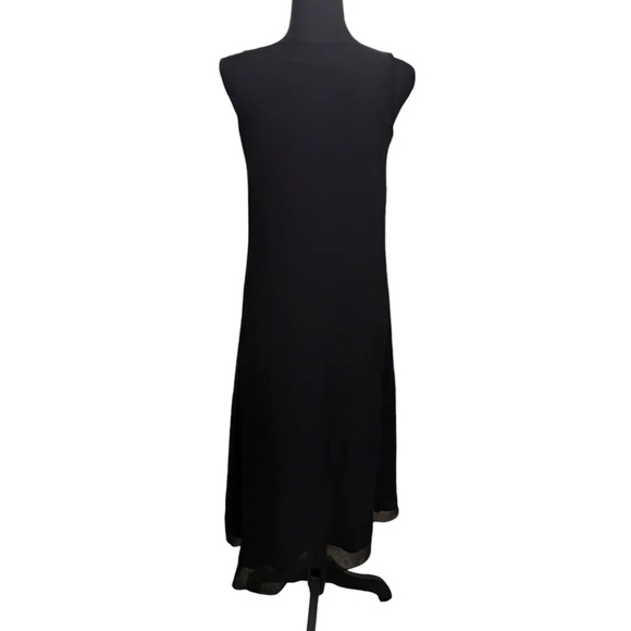 Eileen Fisher 100% Silk Asymmetrical Hem Minimalist Midi Dress in Petite PP - Picture 6 of 16